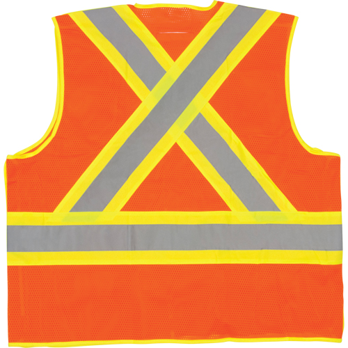 5-Point Tear-Away Premium Safety Vest , High Visibility Orange, Large/X-Large, Polyester Moffatt Supply & Specialties