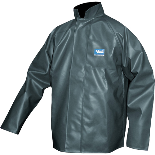 Journeyman Chemical Resistant Rain Jacket, Polyester, X-Large, Green Moffatt Supply & Specialties