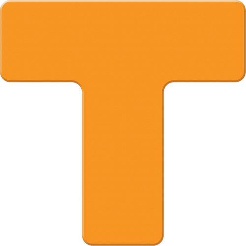 Marqueurs all&eacute;g&eacute;e/5S Armor Stripe, T, 6" lo x 6" la, Orange, Plastique Moffatt Supply & Specialties