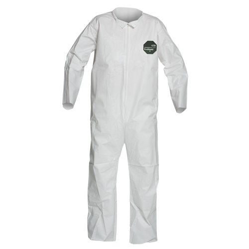 ProShield&reg; 50 Coveralls, X-Large, White, Microporous Moffatt Supply & Specialties