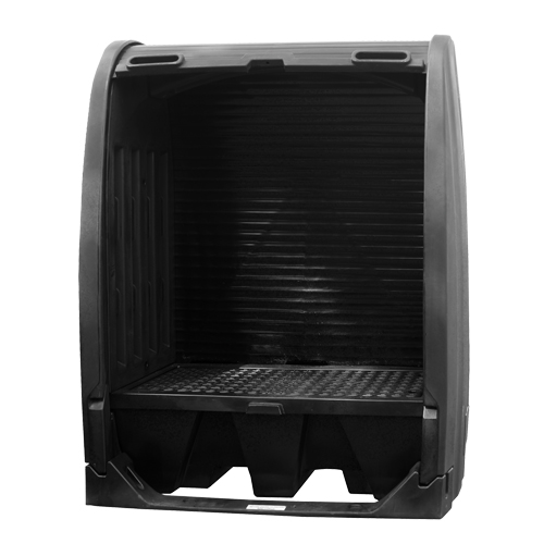 Spill Containment Sheds With Drain, 61" L x 37.25" W x 72.75" H, 1000 lbs. Load Capacity Moffatt Supply & Specialties