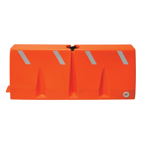 Barri&egrave;res de circulation, Rempli d'eau, 62,25 lo x 24" h, Orange Moffatt Supply & Specialties