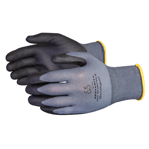 Gants enduits Dexterity, 11/2T-Grand, R&ecirc;vetement PVC, Calibre 13, Enveloppe en Nylon Moffatt Supply & Specialties