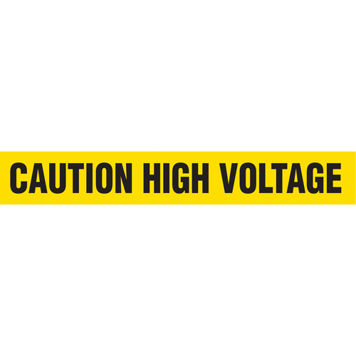 Barricade Tape, English, 3" W x 1000' L, 2 mils, Black on Yellow Moffatt Supply & Specialties