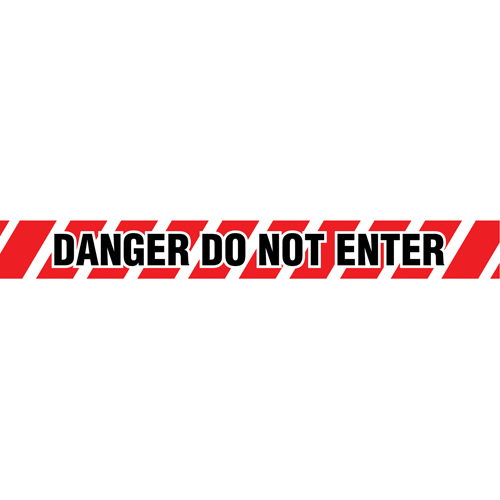 Barricade Tape, English, 3" W x 1000' L, 2 mils, Black on Red Moffatt Supply & Specialties