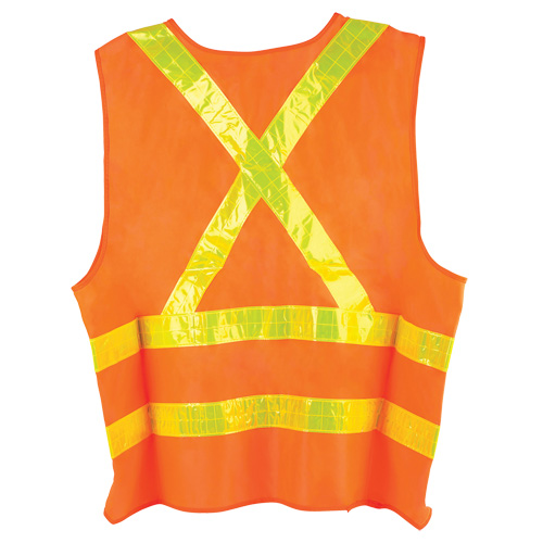 Dynamic Traffic Vest, High Visibility Orange, Large, Polyester Moffatt Supply & Specialties