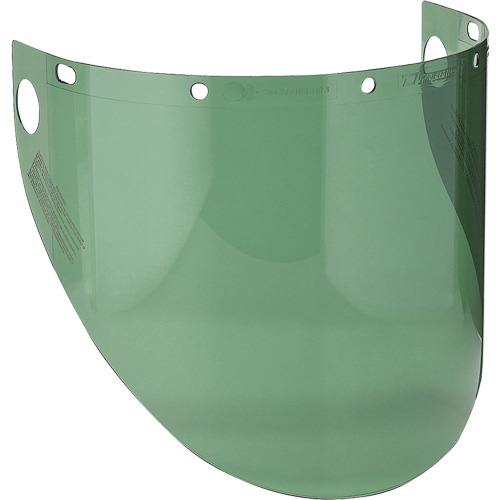 Dynamic Formed Faceshield, Polycarbonate, Green Tint Moffatt Supply & Specialties