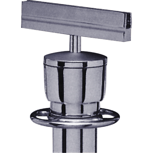 Support d'enseigne pour poteau portable, Chrome satin&eacute; Moffatt Supply & Specialties