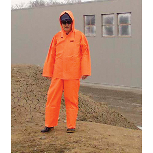 V&ecirc;tements imperm&eacute;ables Hurricane ignifuges et r&eacute;sistants &agrave; l'huile, v&ecirc;tements imperm&eacute;ables, 4T-Grand, Orange haute visibilit&eacute; Moffatt Supply & Specialties