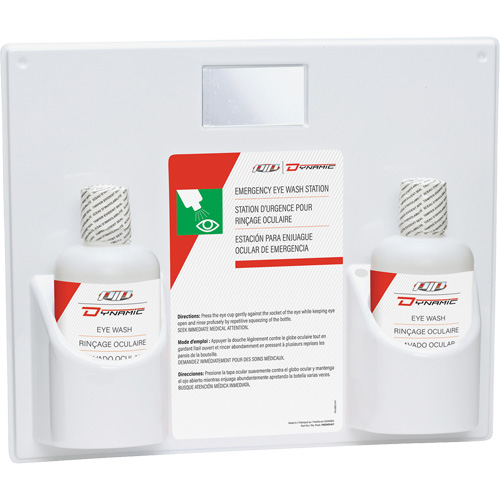 Dynamic Eyewash Station with Isotonic Solution, Double Moffatt Supply & Specialties