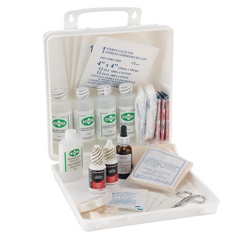 Trousse de premiers soins des brûlures pour soudeurs Dynamic, Dispositif m&eacute;dical Classe 1, Boîte en plastique Moffatt Supply & Specialties