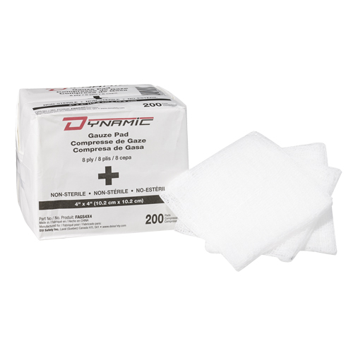 &eacute;ponge de gaze Dynamic, Tampon, 4" lo x 4" la, Dispositif m&eacute;dical Classe 1 Moffatt Supply & Specialties
