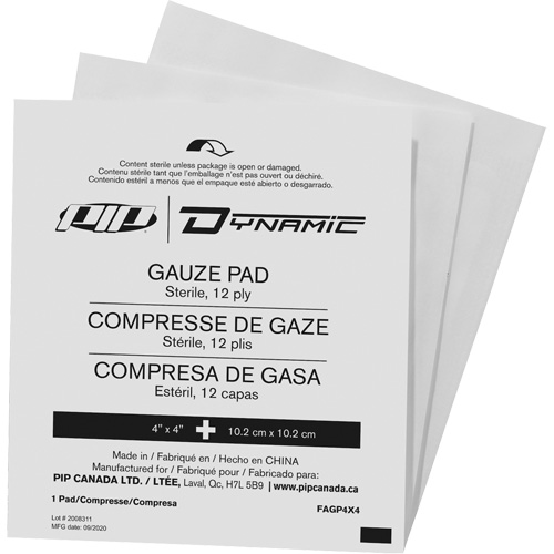 Dynamic Gauze, Pad, 4" L x 4" W, Sterile, Medical Device Class 1 Moffatt Supply & Specialties