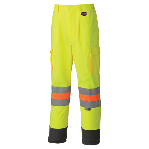 6009 Pantalon de s&eacute;curit&eacute; routi&egrave;re respirant, Polyester, T-petit, Jaune lime haute visibilit&eacute; Moffatt Supply & Specialties