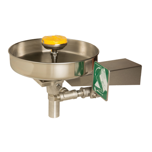 Eye/Face Wash Station, Wall-Mount Installation, Stainless Steel Bowl Moffatt Supply & Specialties