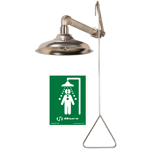 All Stainless Steel Drench Shower, Wall-Mount Moffatt Supply & Specialties