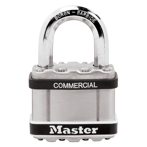 Laminated Padlock, Silver, Keyed Different, Laminated Steel, 2" Width Moffatt Supply & Specialties