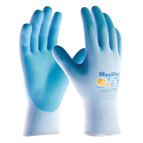 ATG MaxiFlex&reg; Ultra Lightweight Coated Gloves, 6/X-Small, Foam Nitrile Coating, 15 Gauge, Nylon Shell Moffatt Supply & Specialties