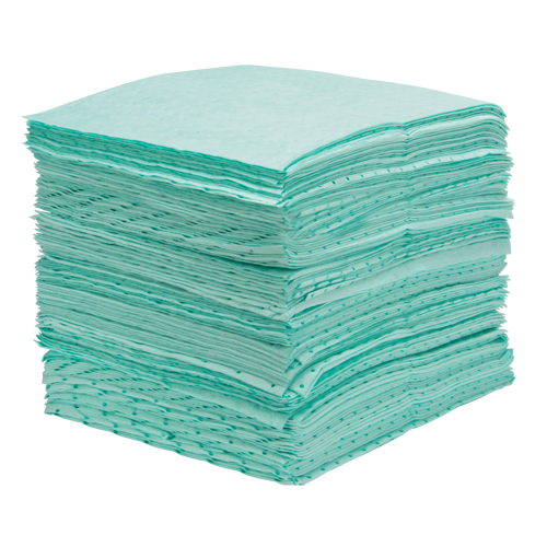 Premium Bonded Sorbent Pads, Hazmat, 15" x 18", 30 gal. Absorbancy Moffatt Supply & Specialties