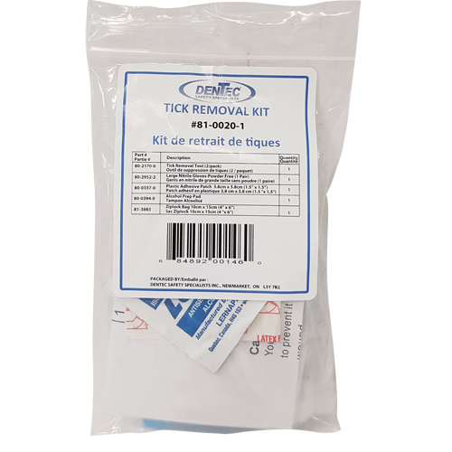 Ensemble de s&eacute;curit&eacute; contre les tiques, Dispositif m&eacute;dical Classe 1, Portefeuille Moffatt Supply & Specialties