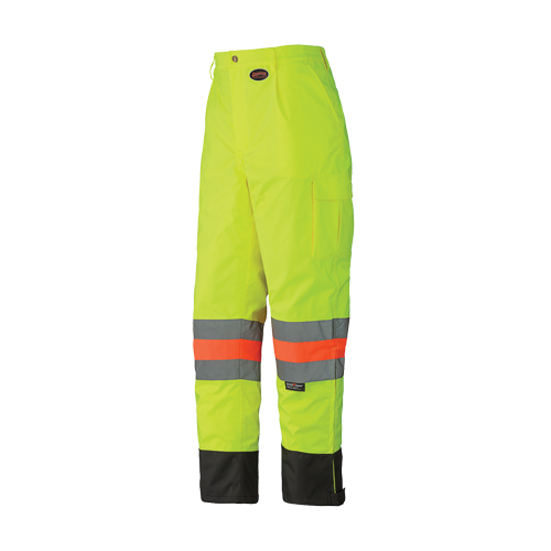 6039 Pantalon de s&eacute;curit&eacute; imperm&eacute;able pour le contr&ocirc;le de la circulation, Polyester, T-petit, Jaune lime haute visibilit&eacute; Moffatt Supply & Specialties