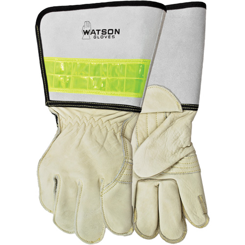 Circuit Breaker Linesman Welding Gloves, Grain Cowhide, Size Medium Moffatt Supply & Specialties