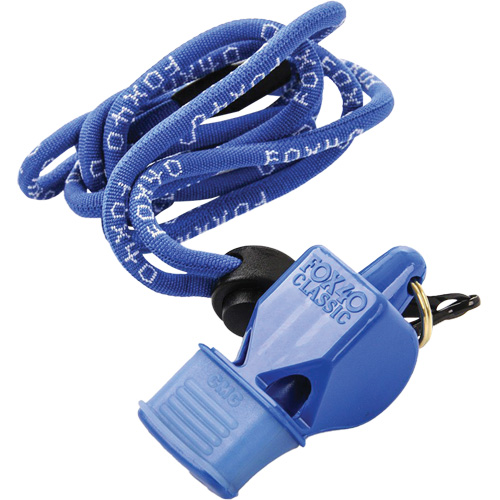 Classic Blue Whistle with Lanyard Moffatt Supply & Specialties