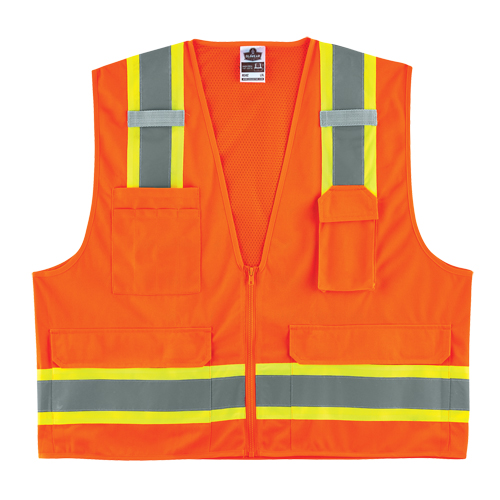 Veste d'arpenteur &agrave; 2 tons GloWear 8248Z, Orange haute visibilit&eacute;, Moyen/Petit, Polyester Moffatt Supply & Specialties
