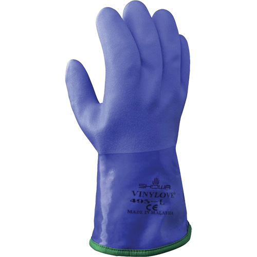 Atlas 495 Insulated Fully-Coated Glove, Size Medium/8, 11.8" L, PVC, Acrylic/Cotton Inner Lining, Winter Weight Moffatt Supply & Specialties