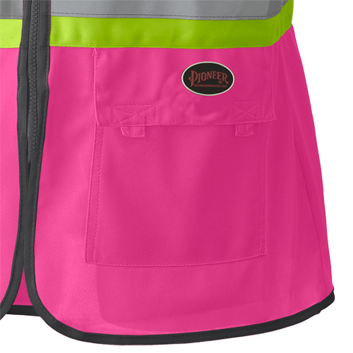 139PK Women's Safety Vest, Pink, X-Small, Polyester Moffatt Supply & Specialties