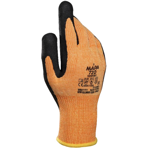 Gants isothermes r&eacute;sistant &agrave; la coupe TempDex 720, Taille 7, Rev&ecirc;tement Nitrile, Enveloppe en Aramide, ASTM ANSI niveau A2/EN 388 niveau 3/EN 388 niveau B Moffatt Supply & Specialties