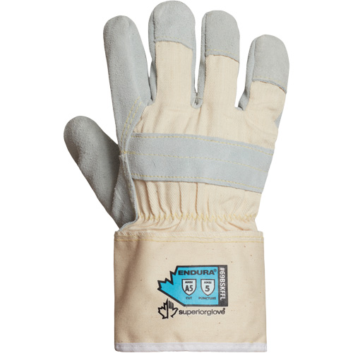 Gants dajusteur avec doublure compl&egrave;te de qualit&eacute; sup&eacute;rieure Endura, T-Grand, Paume en Cuir refendu, Doublure en Para-aramide Moffatt Supply & Specialties