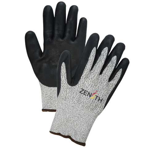 Gants &eacute;lastiques sans coutures r&eacute;sistants &agrave; la coupe pour temp&eacute;ratures froides, Taille 2T-Grand/11, Calibre 13, Rev&ecirc;tement Mousse de nitrile, Enveloppe en PEHP, ASTM ANSI niveau A4 Moffatt Supply & Specialties