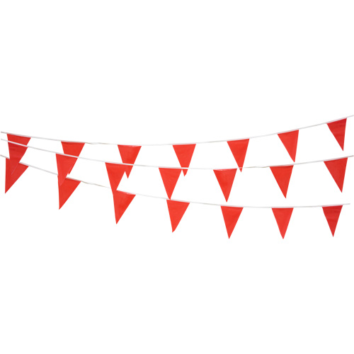 Cordon de fanions, 60' lo, Rouge Moffatt Supply & Specialties