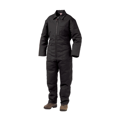 Lined Twill Coveralls, Men's, Black, Size Large Moffatt Supply & Specialties