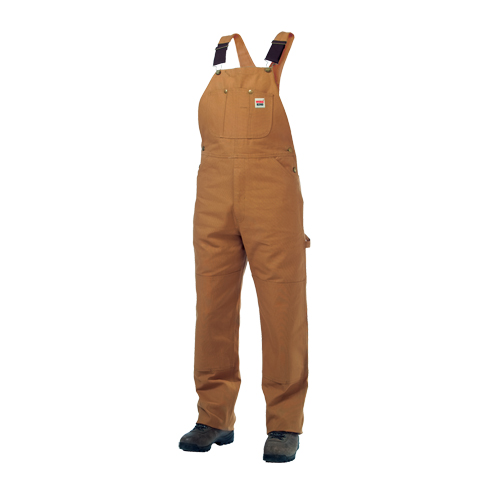 Unlined Duck Overalls, Men's, Large, Brown Moffatt Supply & Specialties