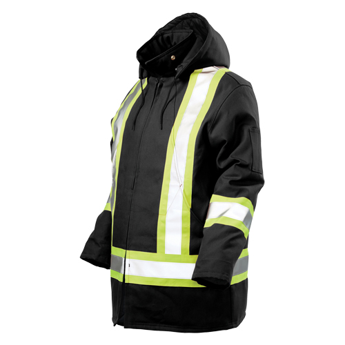 Safety Parka, Black, Large Moffatt Supply & Specialties