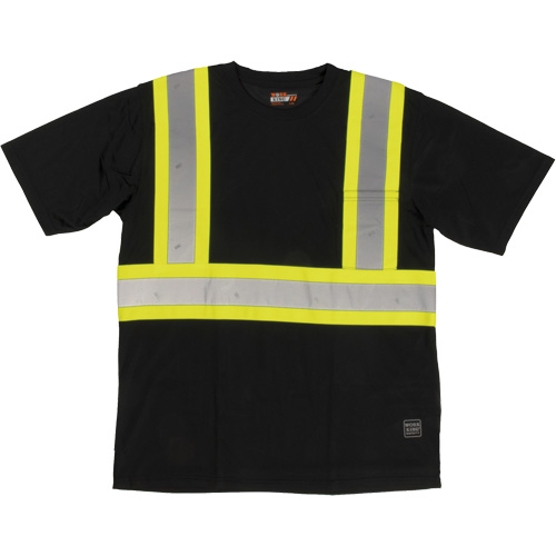 T-shirt de s&eacute;curit&eacute; avec poche &agrave; manches courtes, Polyester, Grand, Noir Moffatt Supply & Specialties