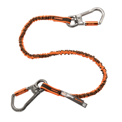 Squids&reg; 3119F(x) Double-Locking Tool Lanyard with Swivel, Bungee, Dual Carabiner Moffatt Supply & Specialties