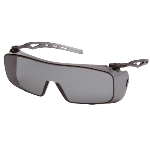 Cappture OTG Safety Glasses, Grey/Smoke Lens, Anti-Fog, ANSI Z87+/Meets/Exceeds CSA Z94.3 Moffatt Supply & Specialties