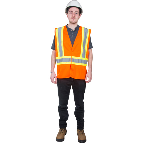 Veste de s&eacute;curit&eacute; pour la circulation, Orange haute visibilit&eacute;, Moyen, Polyester Moffatt Supply & Specialties