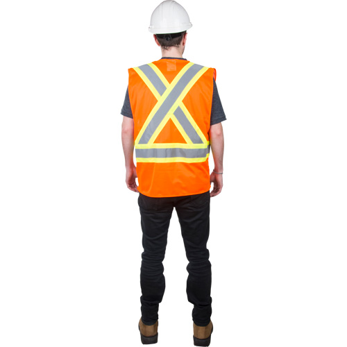 Veste de s&eacute;curit&eacute; pour la circulation, Orange haute visibilit&eacute;, Moyen, Polyester Moffatt Supply & Specialties