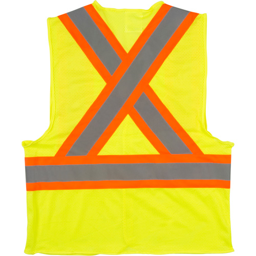Veste de s&eacute;curit&eacute; pour la circulation, Jaune lime haute visibilit&eacute;, Moyen, Polyester Moffatt Supply & Specialties