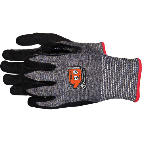 Gants en tricot de composite r&eacute;sistant aux coupures, Taille T-Grand/10, Calibre 13, Rev&ecirc;tement Mousse de nitrile, Enveloppe en Acier inoxydable/PEHP/TenActiv, ASTM ANSI niveau A7 Moffatt Supply & Specialties
