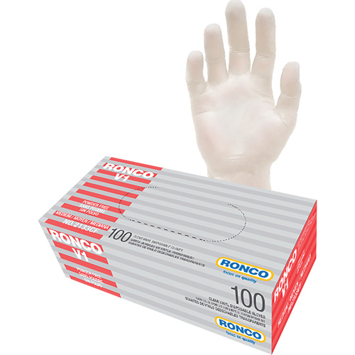Disposable Gloves, Medium, Vinyl, 3-mil, Powder-Free, Clear Moffatt Supply & Specialties