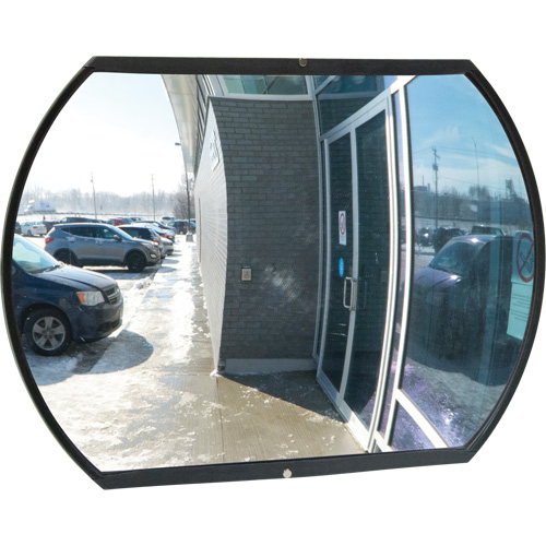 Miroir convexe rectangulaire/rond avec support, 18" h x 26" la, Int&eacute;rieur/Ext&eacute;rieur Moffatt Supply & Specialties