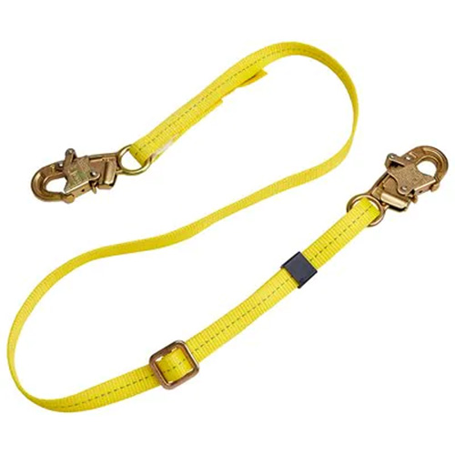 Longe de positionnement r&eacute;glable &agrave; sangle, 1 branches, 4', Classe CSA B, Polyester Moffatt Supply & Specialties