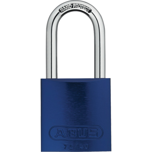 Safety Padlock, Blue, Keyed Different, Aluminum, 1-1/2" Width Moffatt Supply & Specialties