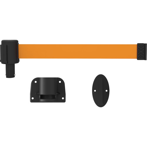 PLUS Wall Mount Barrier System, Plastic, Screw Mount, 15', Orange Tape Moffatt Supply & Specialties