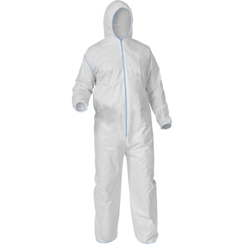Protective Coveralls, Medium, White, Microporous Moffatt Supply & Specialties